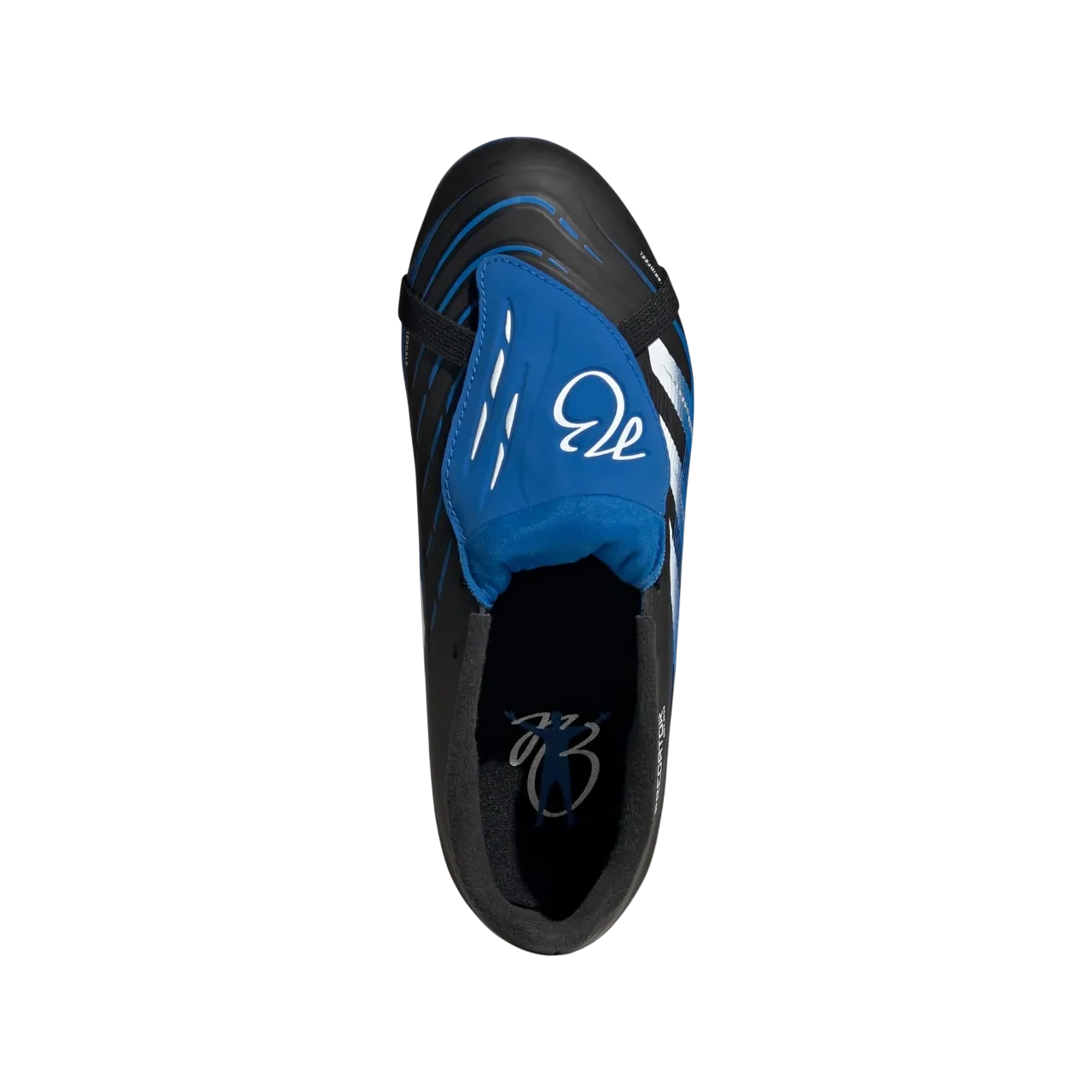 Adidas Predator League Jb Fold-over Tongue Firm/multi-ground Boots Kids Core Black / Cloud White / Glow Blue Size 28