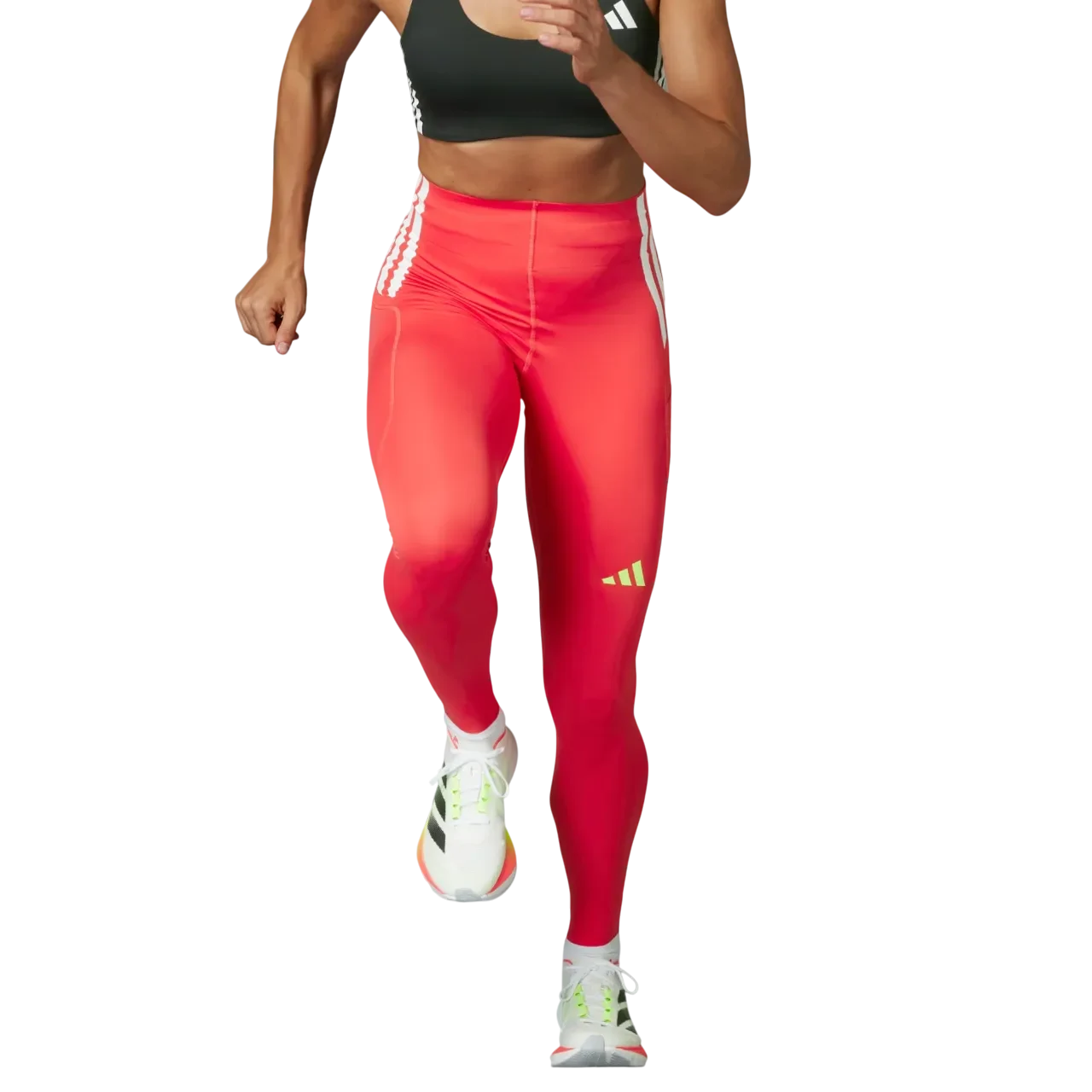 Adidas Women Adizero Full Length Leggings Semi Lucid Red Jh3618 Size S