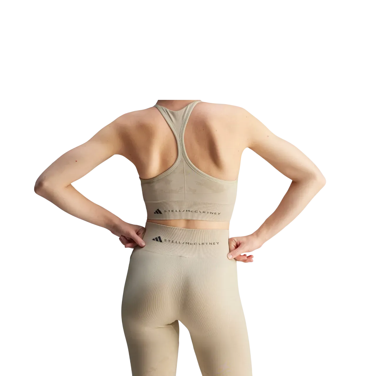 Adidas Women By Stella Mccartney Truestrength Seamless Yoga Bra Desert Sand-smc Ji5202 Size Xs