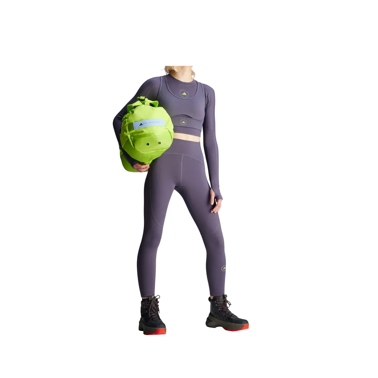 Adidas Women By Stella Mccartney Truestrength Yoga Sports Bra Trace Purple Iw6374 Size Xs A-b