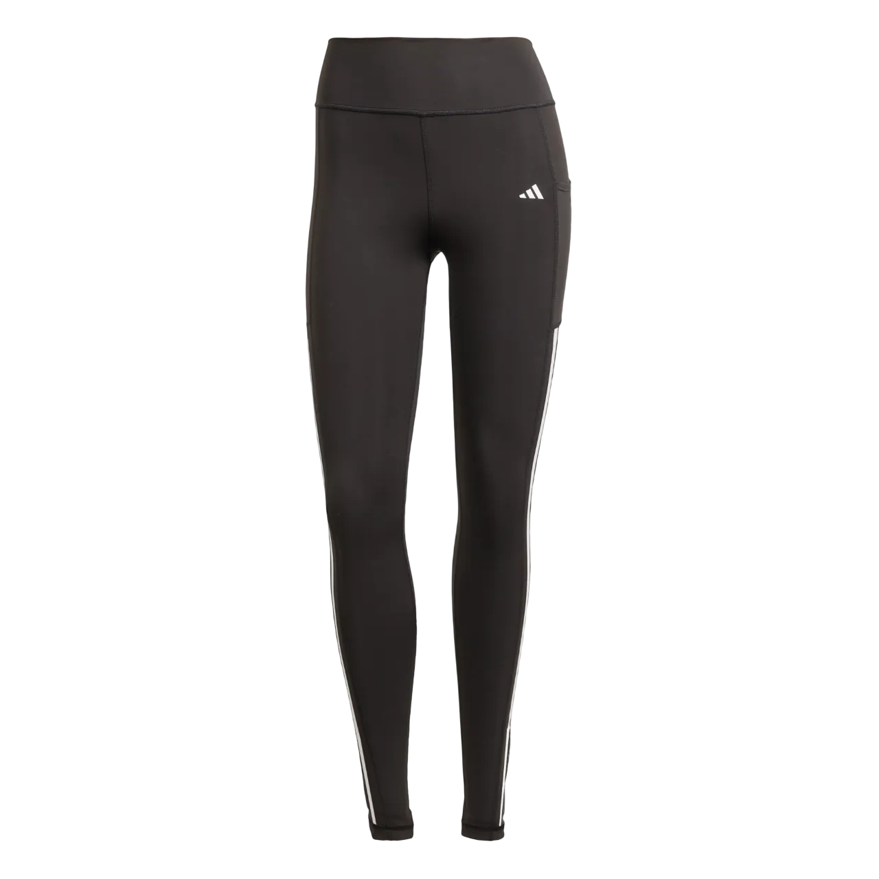 Adidas Women Optimé 3-stripes Full-length Leggings Black It9105 Size Xs