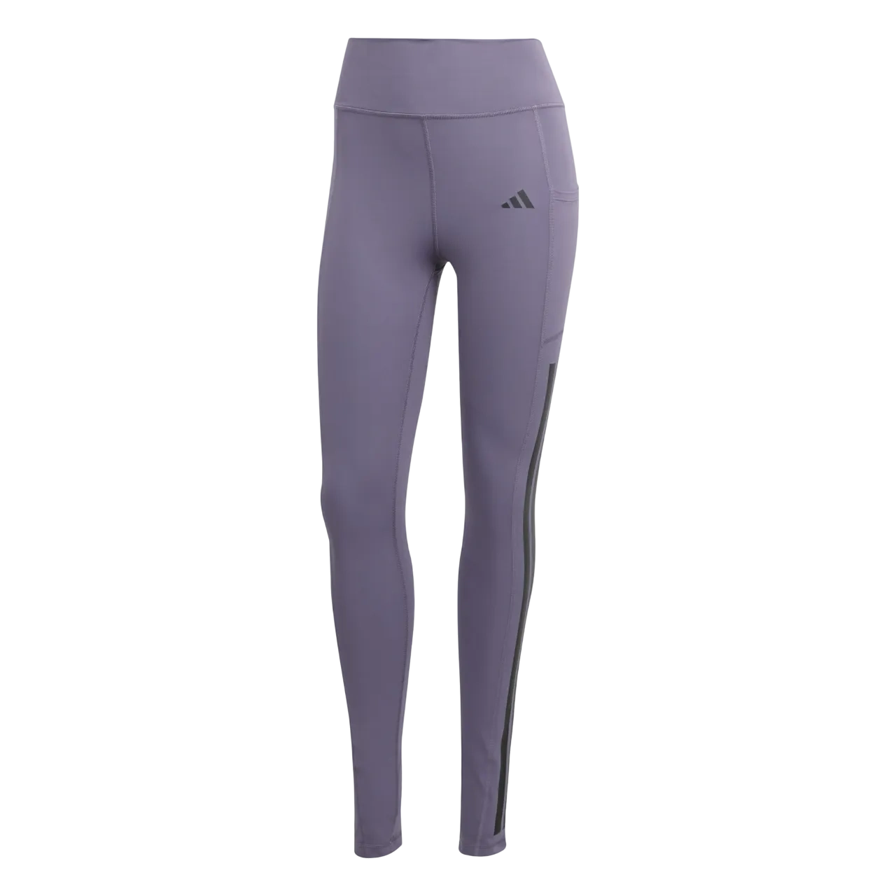 Adidas Women Optimé 3-stripes Full Length Leggings Preloved Violet Jx7322 Size 2xs