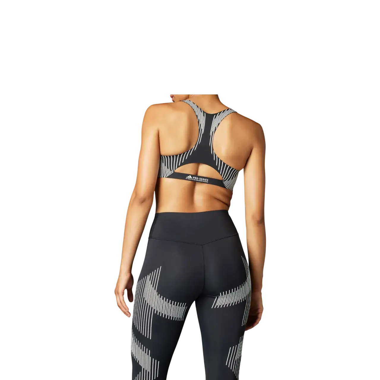 Adidas Women Powerimpact Luxe Training Medium-support Pro Series Bra Black / White Ji8011 Size Xs A-b