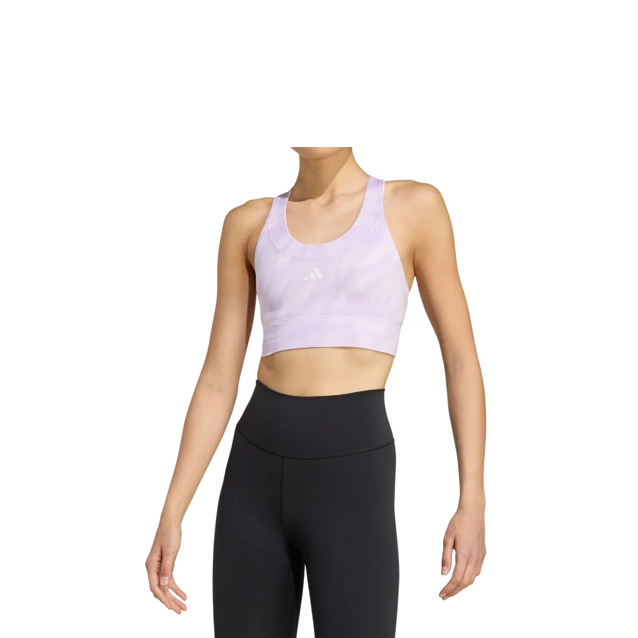 Adidas Women Run Pocket Medium-support Allover Print Bra Jw4577 Size Xs A-b