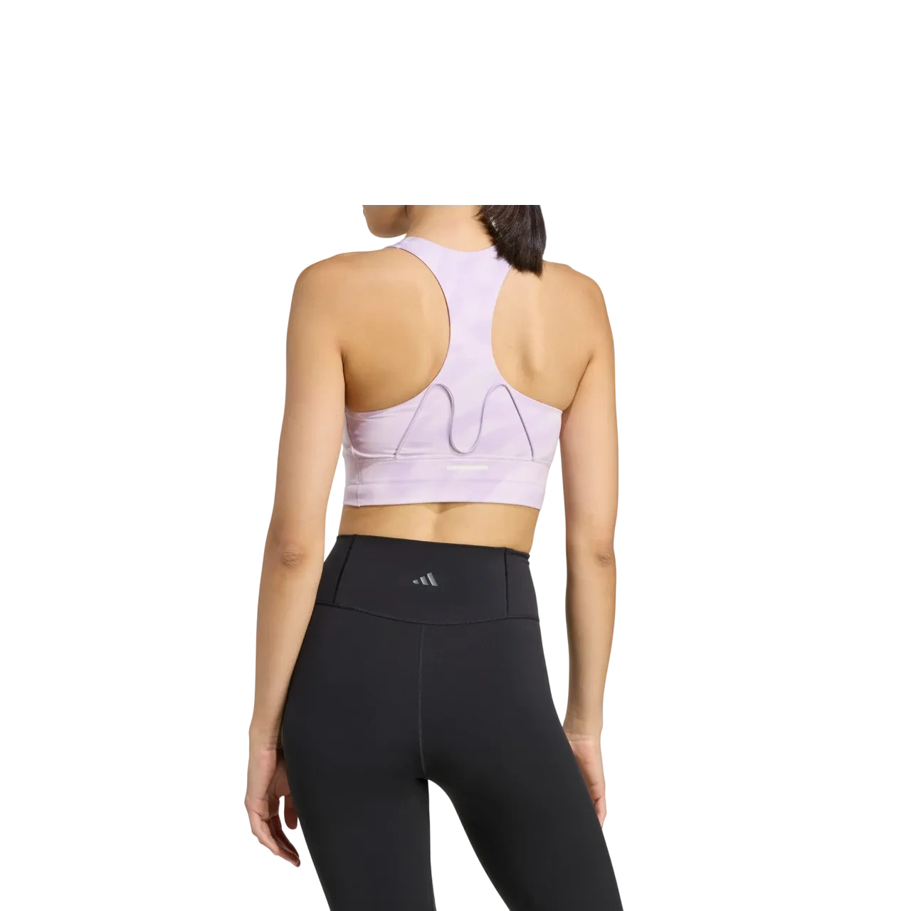 Adidas Women Run Pocket Medium-support Allover Print Bra Jw4577 Size Xs A-b