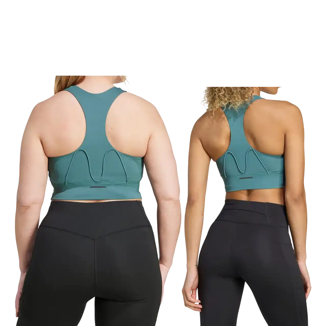 Adidas Women Run Pocket Medium Support Bra Preloved Teal Jv9758 Size Xs A-b