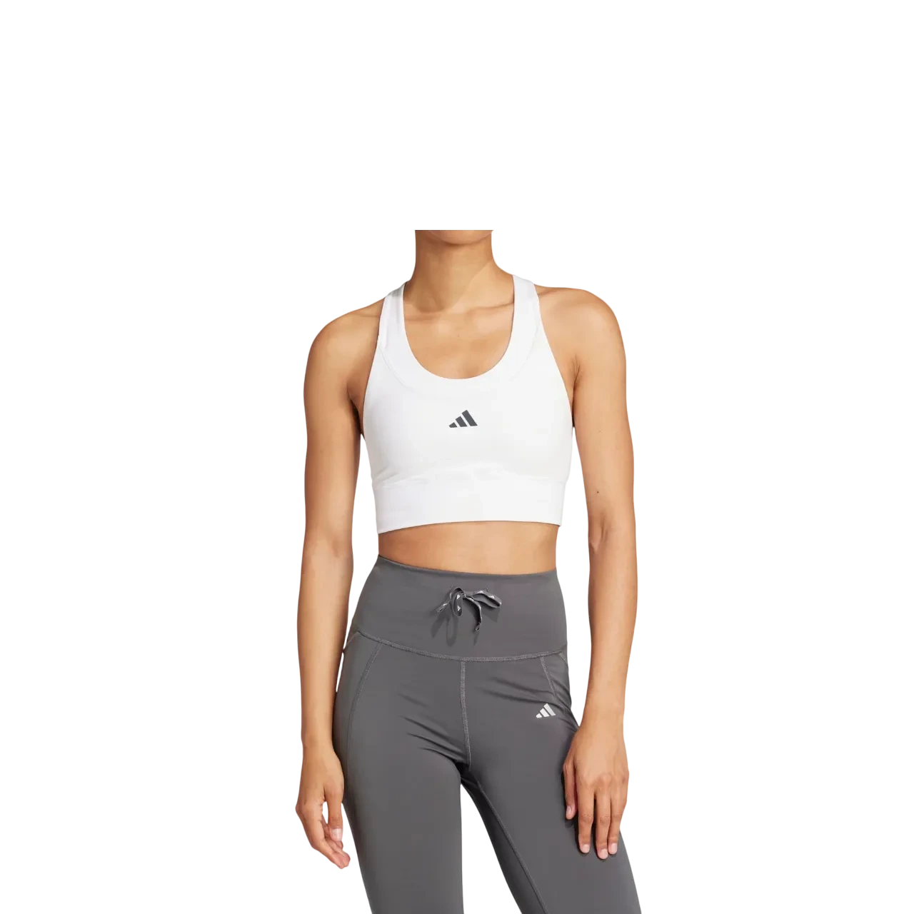 Adidas Women Run Pocket Medium Support Bra White Ji5989 Size Xs A-b