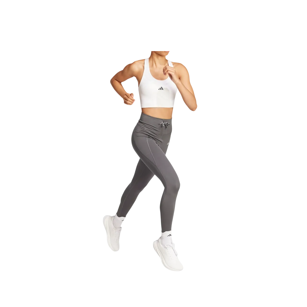 Adidas Women Run Pocket Medium Support Bra White Ji5989 Size Xs A-b