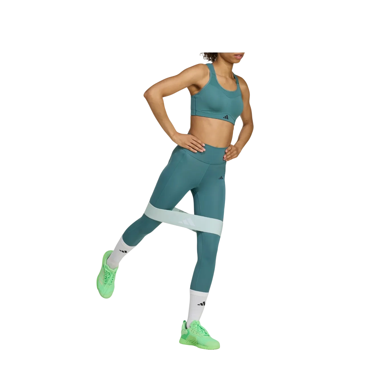 Adidas Women Tlrd Impact Training High Support Bra Preloved Teal Jx8844 Size Xs A-b