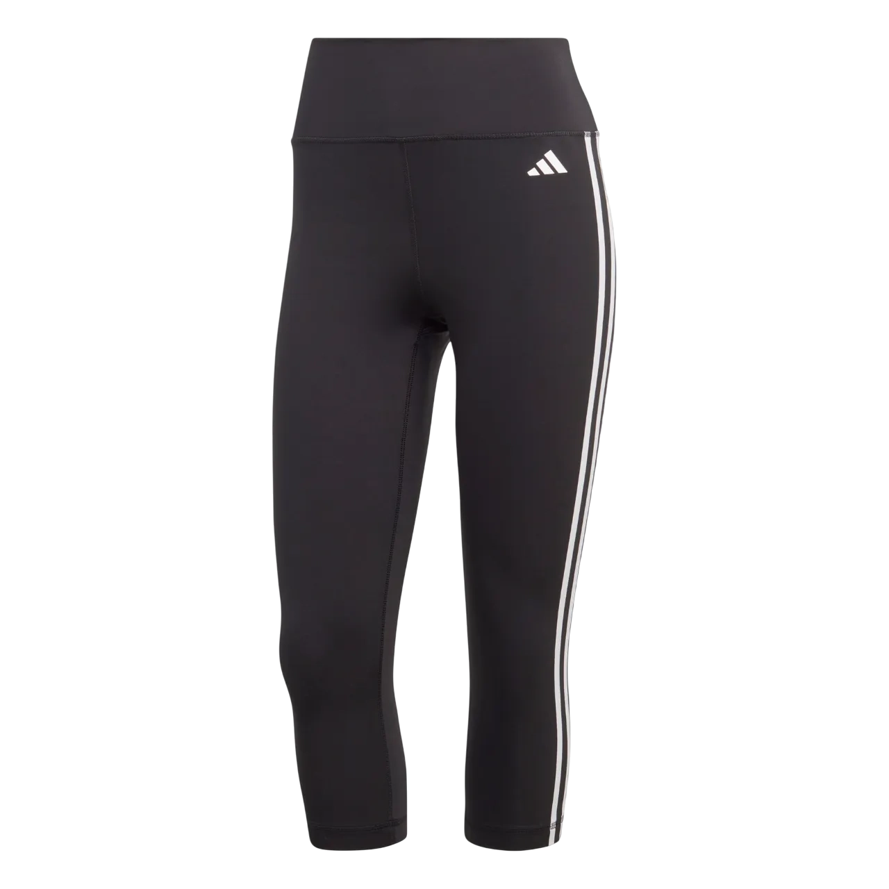 Adidas Women Train Essentials 3-stripes High-waisted 3/4 Leggings Black Ht5437 Size Xs