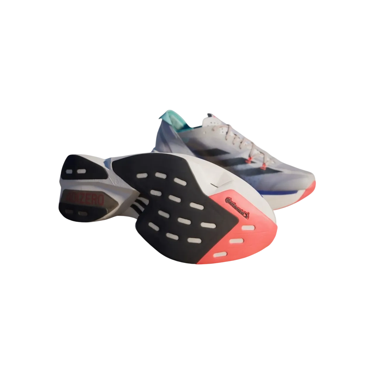 Adidas Adizero Adios Pro 3 Shoes Off White / Aurora Ink / Flash Aqua Size 47 1/3