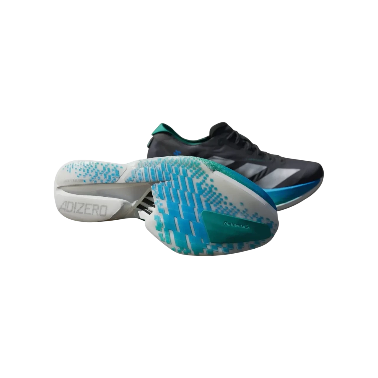 Adidas Adizero Adios Pro 4 Shoes Core Black / Matte Silver / Glory Green Size 40