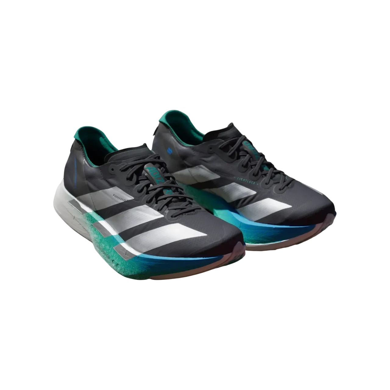 Adidas Adizero Adios Pro 4 Shoes Core Black / Matte Silver / Glory Green Size 40