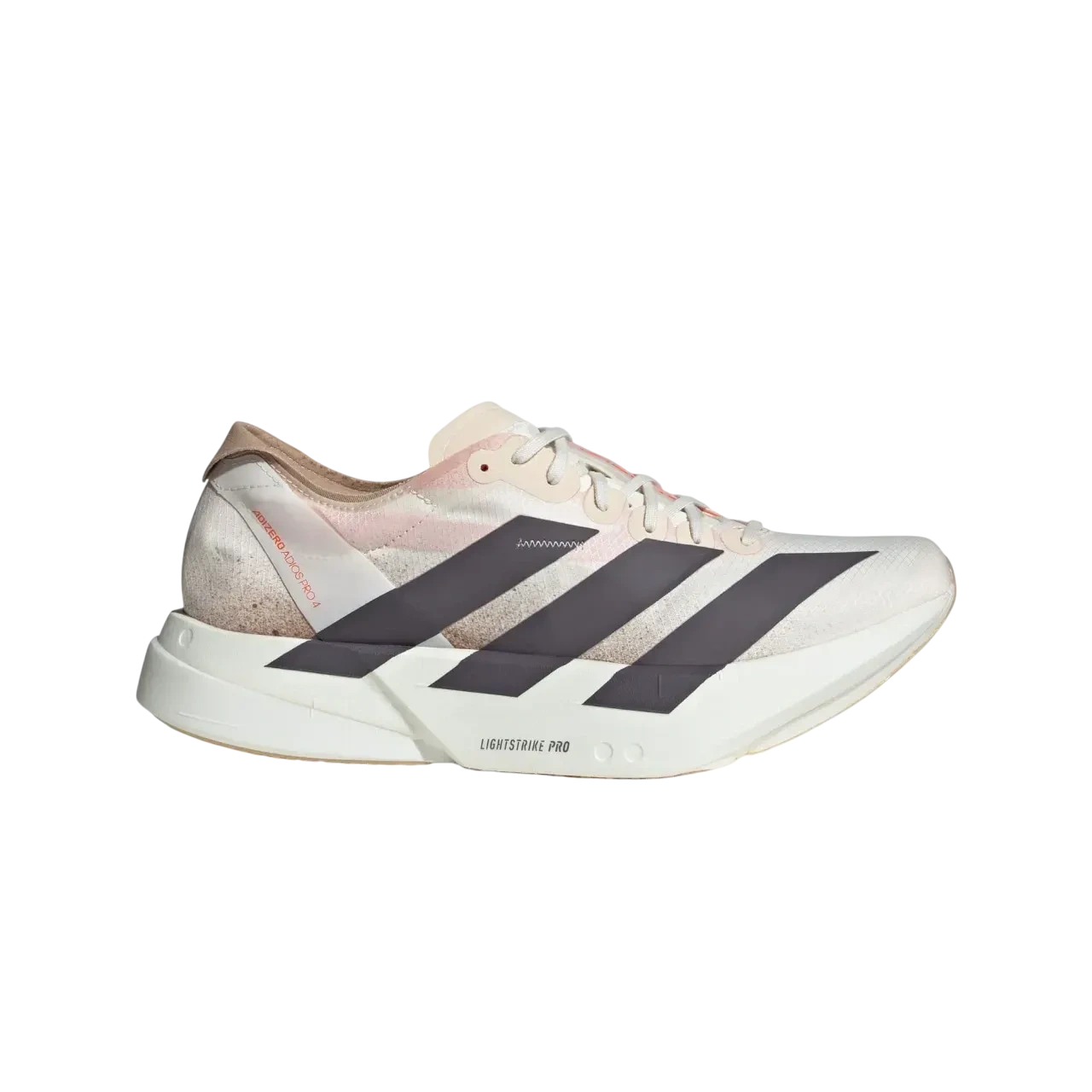 Adidas Adizero Adios Pro 4 Shoes Chalk White / Grey Strata / Impact Orange Size 40