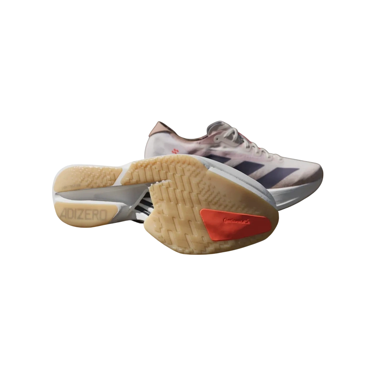 Adidas Adizero Adios Pro 4 Shoes Chalk White / Grey Strata / Impact Orange Size 40
