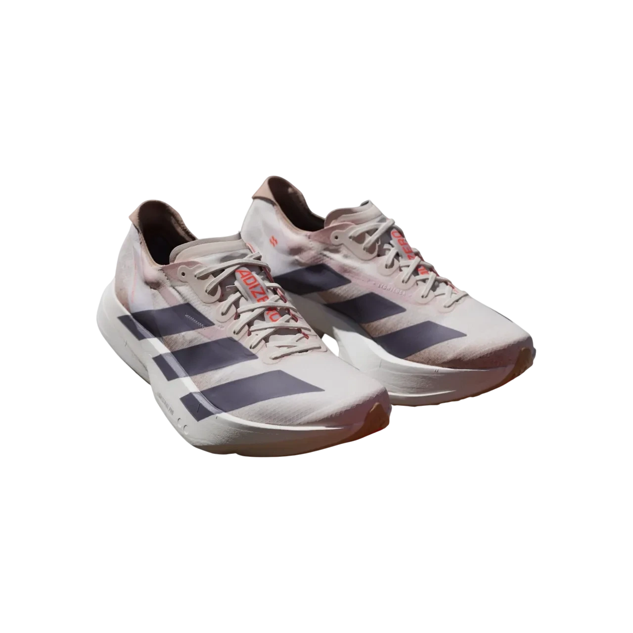 Adidas Adizero Adios Pro 4 Shoes Chalk White / Grey Strata / Impact Orange Size 40
