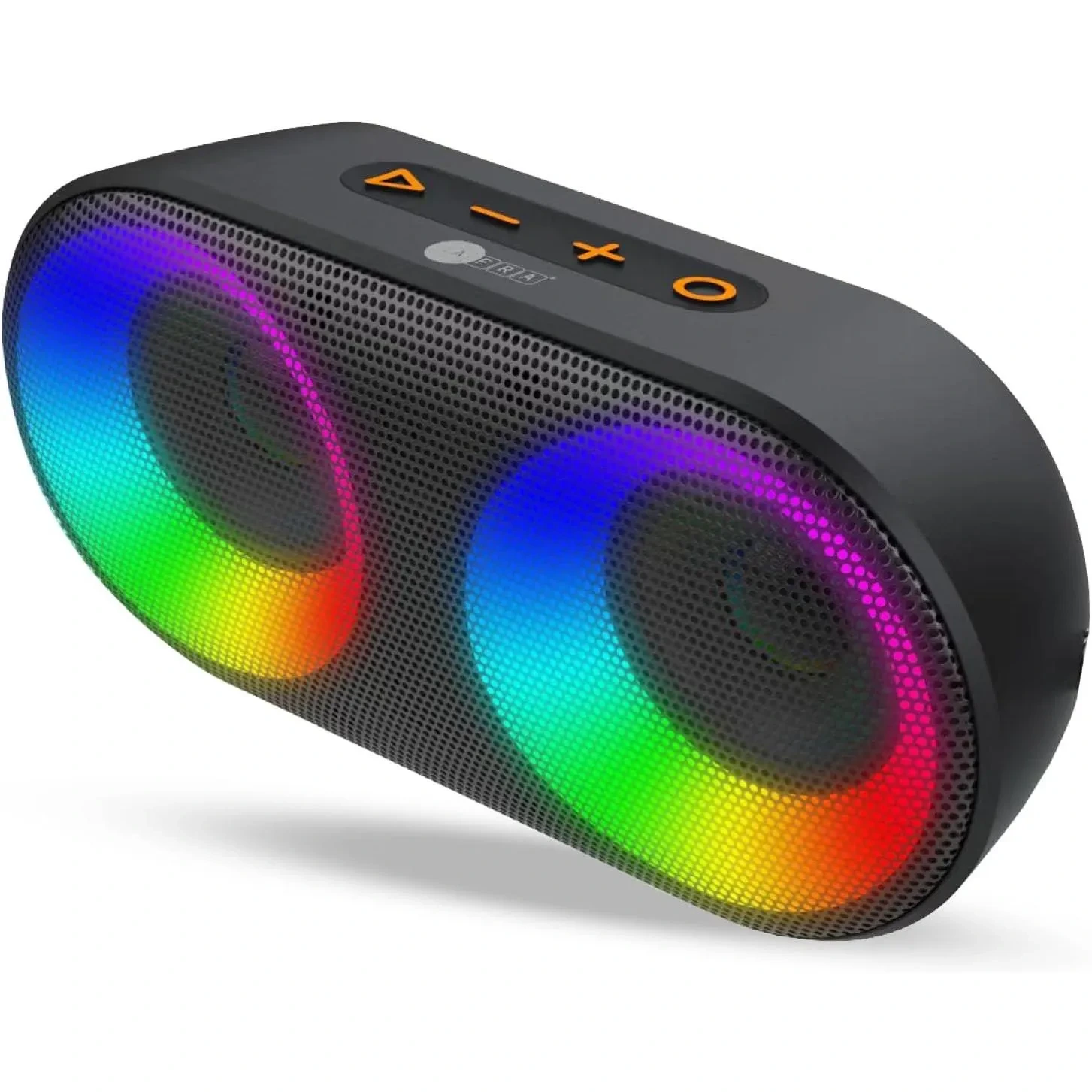 Afra Bluetooth Speaker, 10 Watts, Black, Plastic Body, Ultra Bass, 3.8 Hour Playtime, Led Rgb Lighting, Af-0010bsbk, Ipx4 Water Resistance