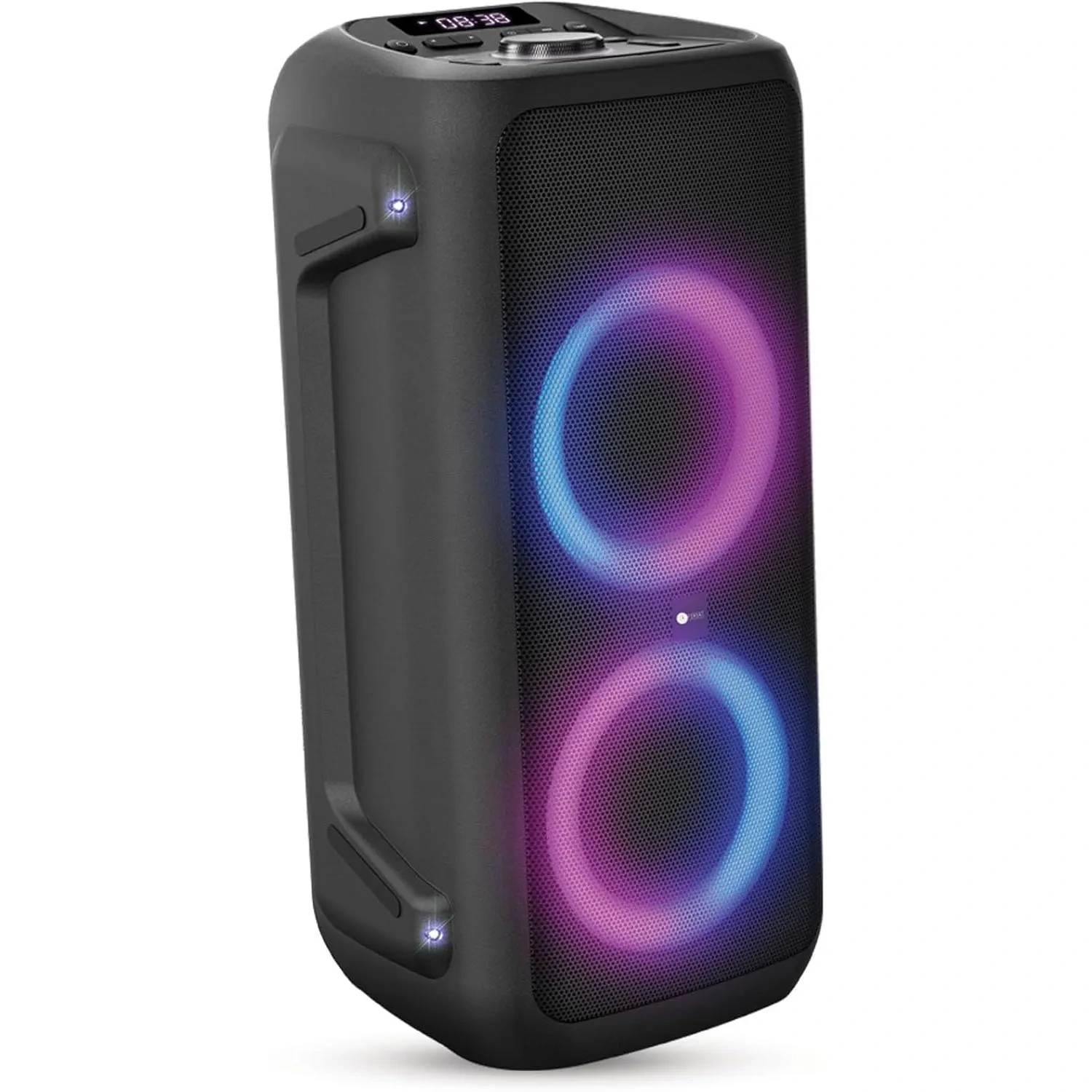 Afra Party Speaker, 100 Watts, 12.76kg, Black, 4500ma Battery, Side Handle And Wheels, With Remote Control, Af-100psbk