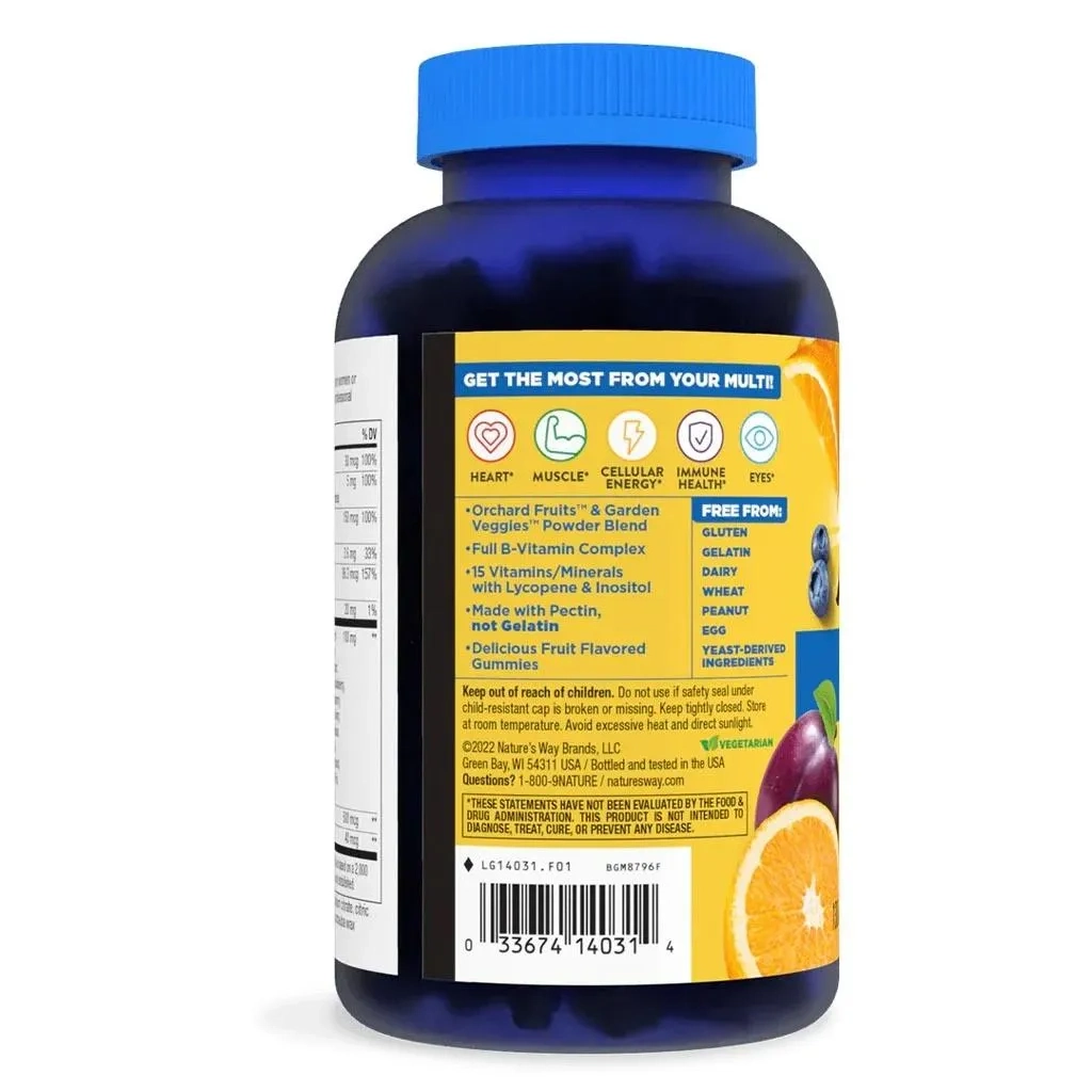 Alive Men's Multivitamin Gummies With Orchard Fruits & Garden Veggies, Pack Of 60's