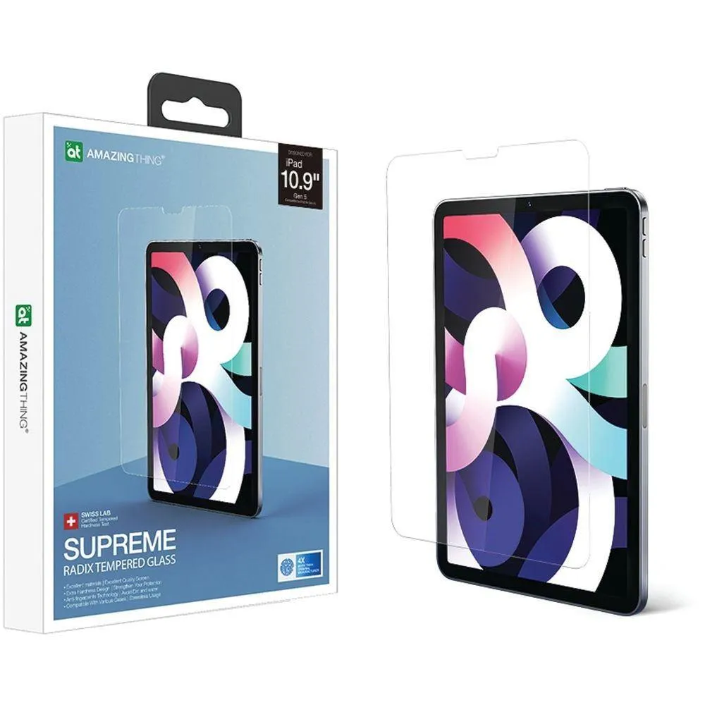 Amazingthing 2.5d Full Cover Radix Clear Glass Screen Protector For Ipad 10.9-inch Ipad10gla