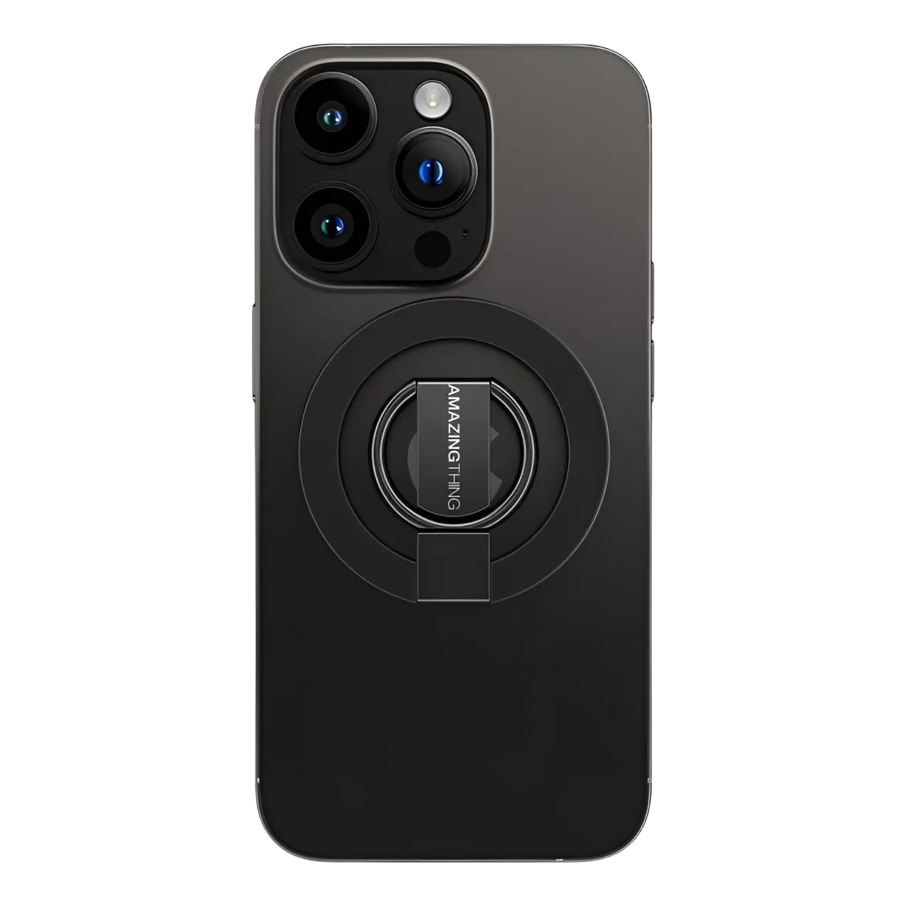 Amazingthing Titan Magnetic Phone Ring With Stand Black Igtmbk