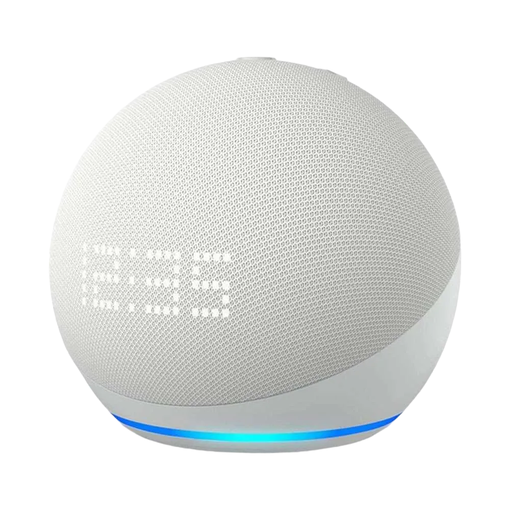 Amazon Echo Dot 5th Gen Smart Speaker With Clock And Alexa Glacier White