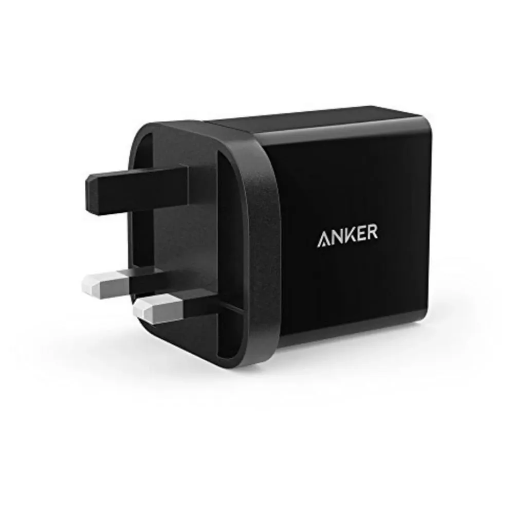 Anker 24w 2-port Usb Charger Uk Black