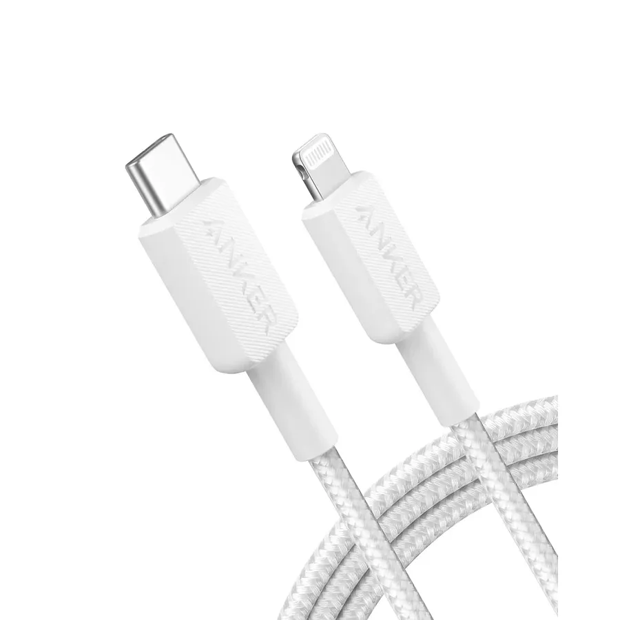 Anker 322 Usb-c To Lightning Cable 3ft Braided White