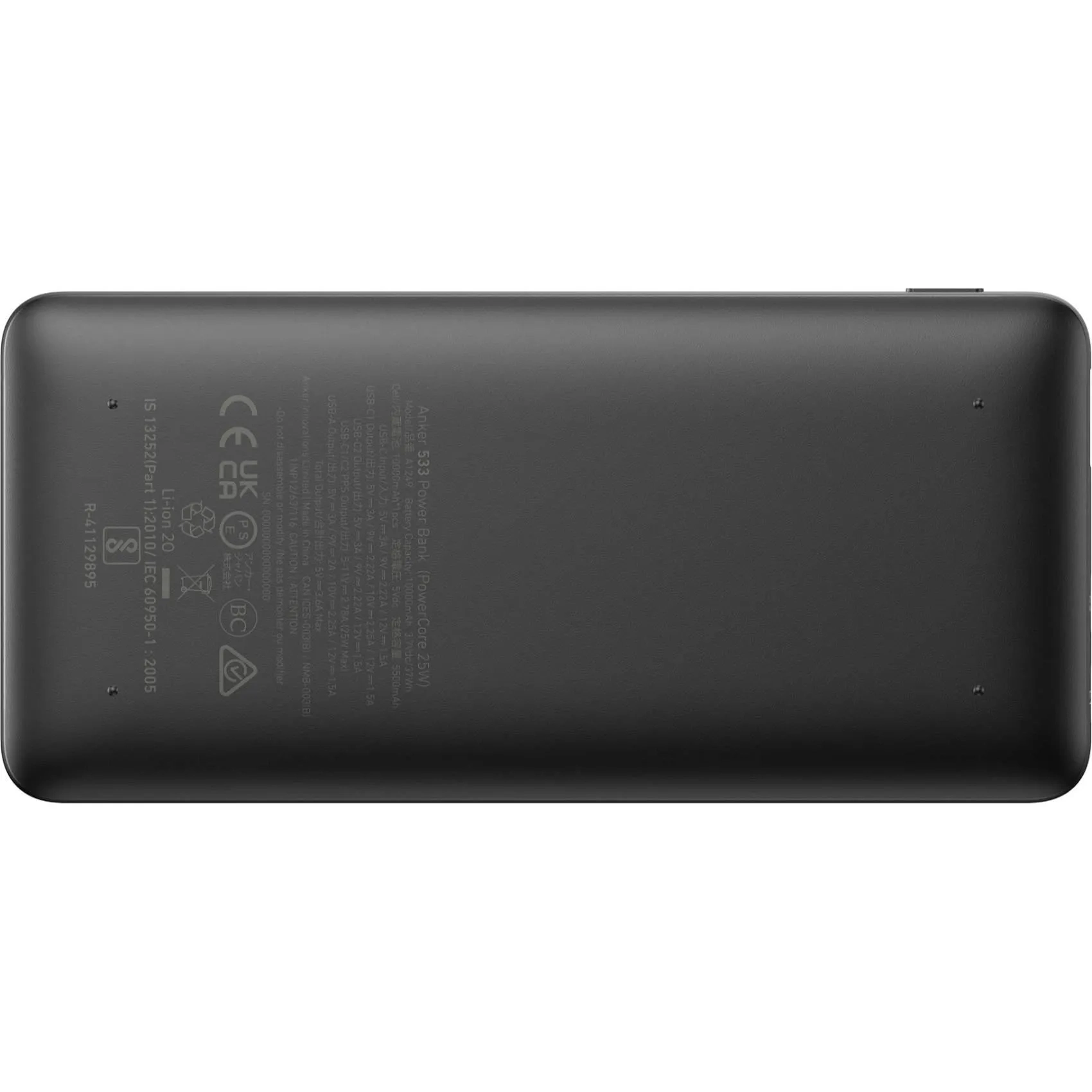 Anker 533 Powercore Power Bank 10000mah 25w Black