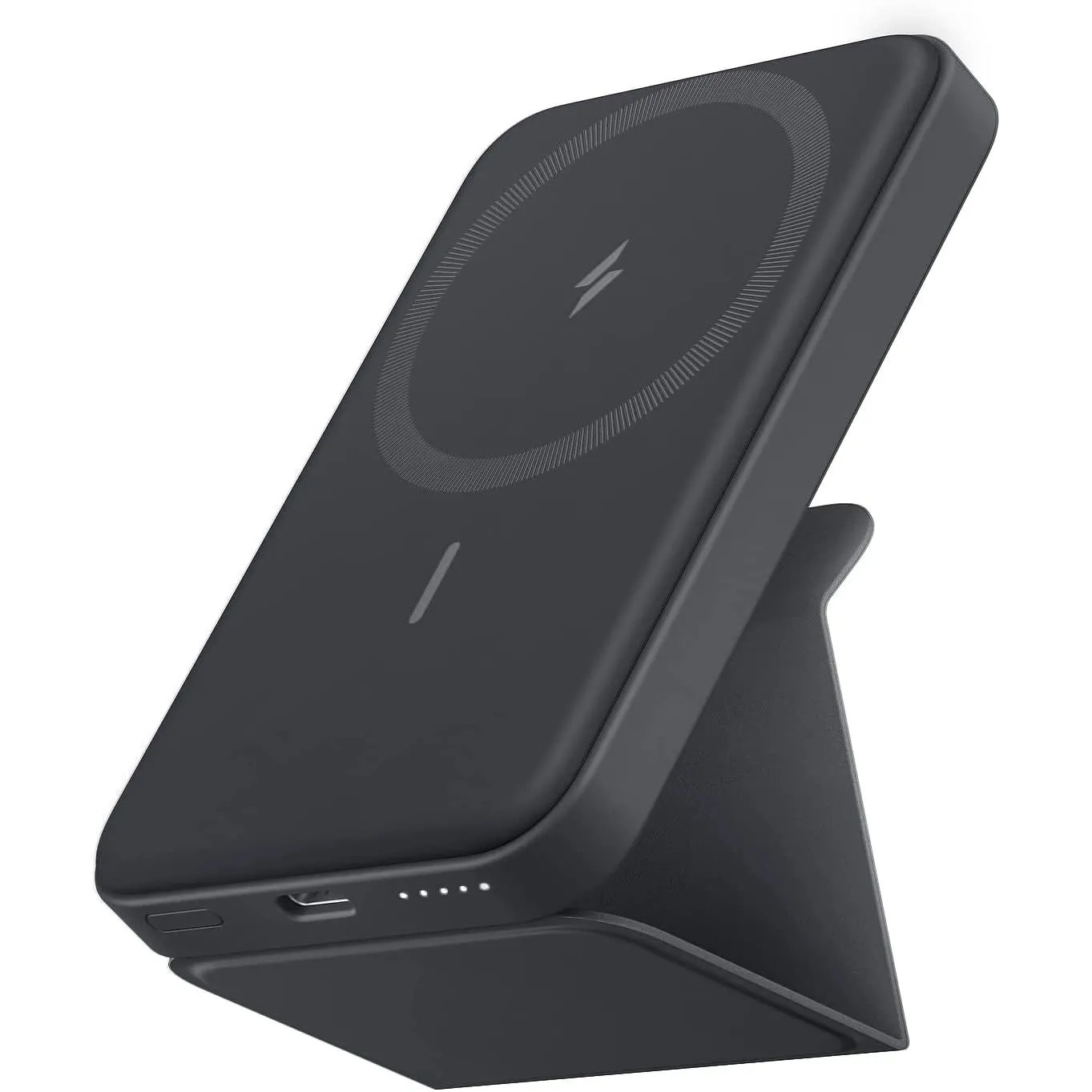 Anker 622 Magnetic Battery (maggo), 5000mah Foldable Magnetic Wireless Portable Charger And Usb-c Gray