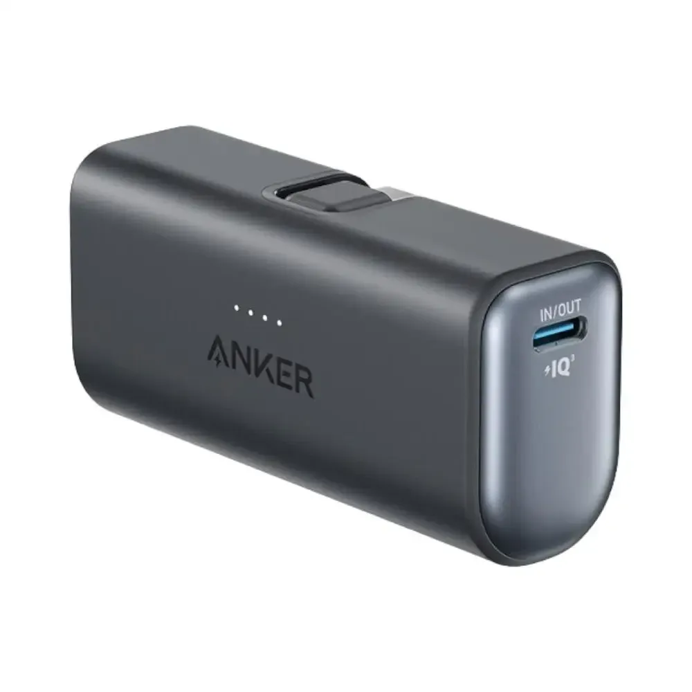 Anker Nano Power Bank 22.5w, Built-in Usb-c Connector Black