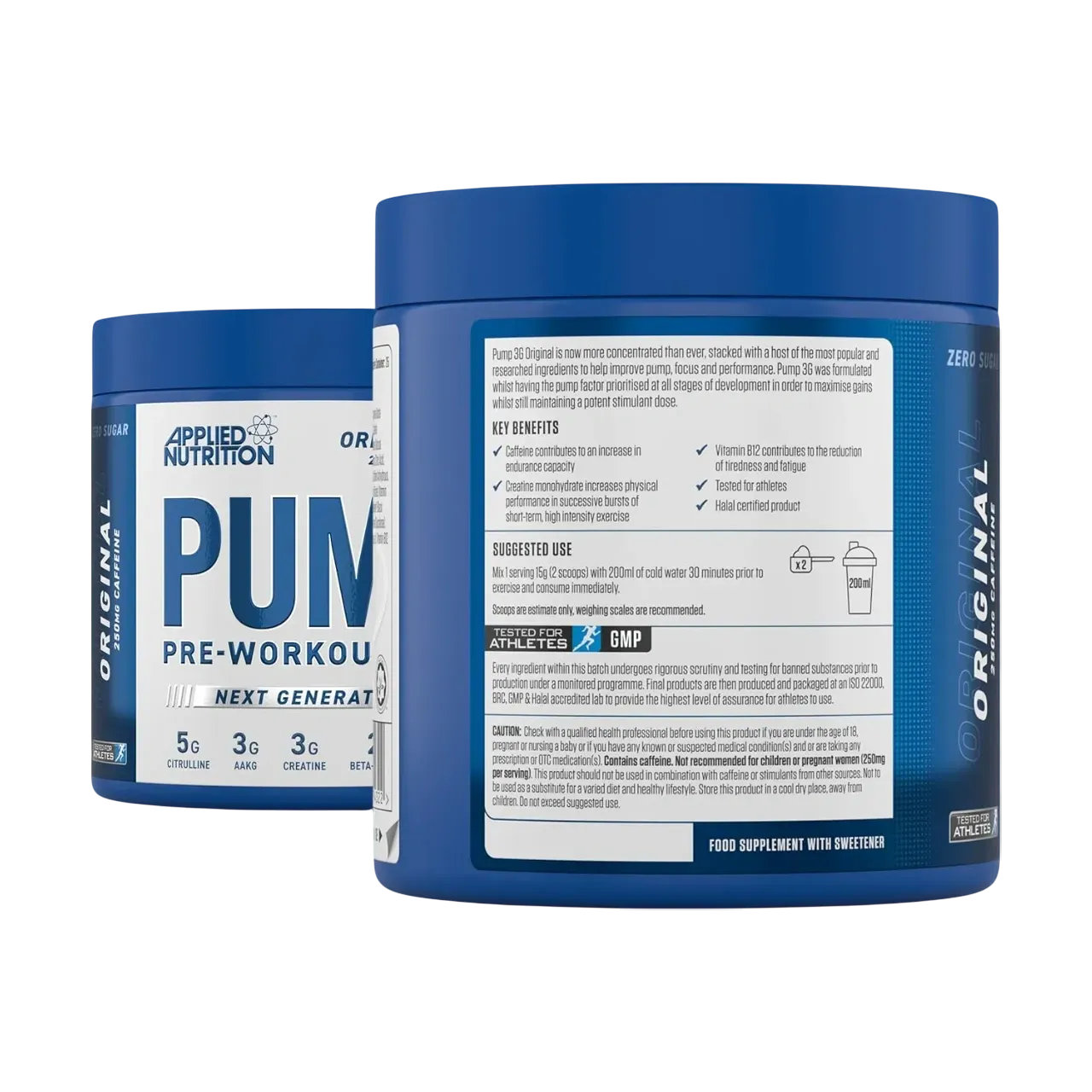 Applied Nutrition Pump 3g Pre Workout Icy Blue Raz 375 G