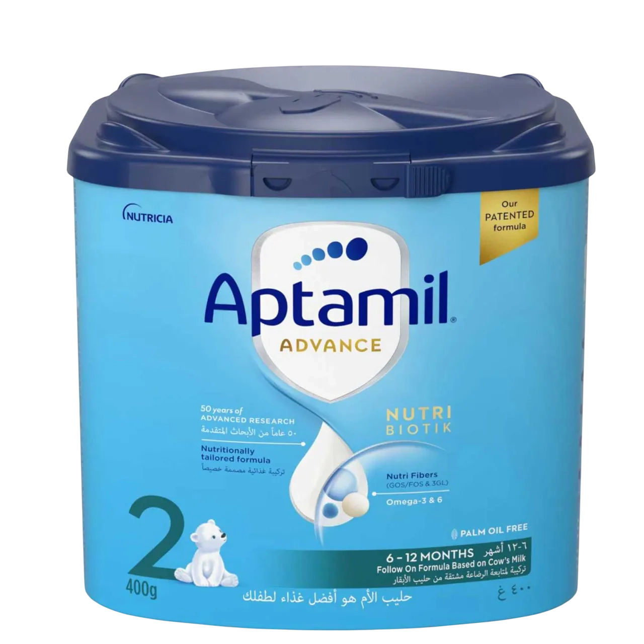 Aptamil Advance Follow On Milk Formula Palm Oil Free Stage 2 From 6 To 12 Months 400g
