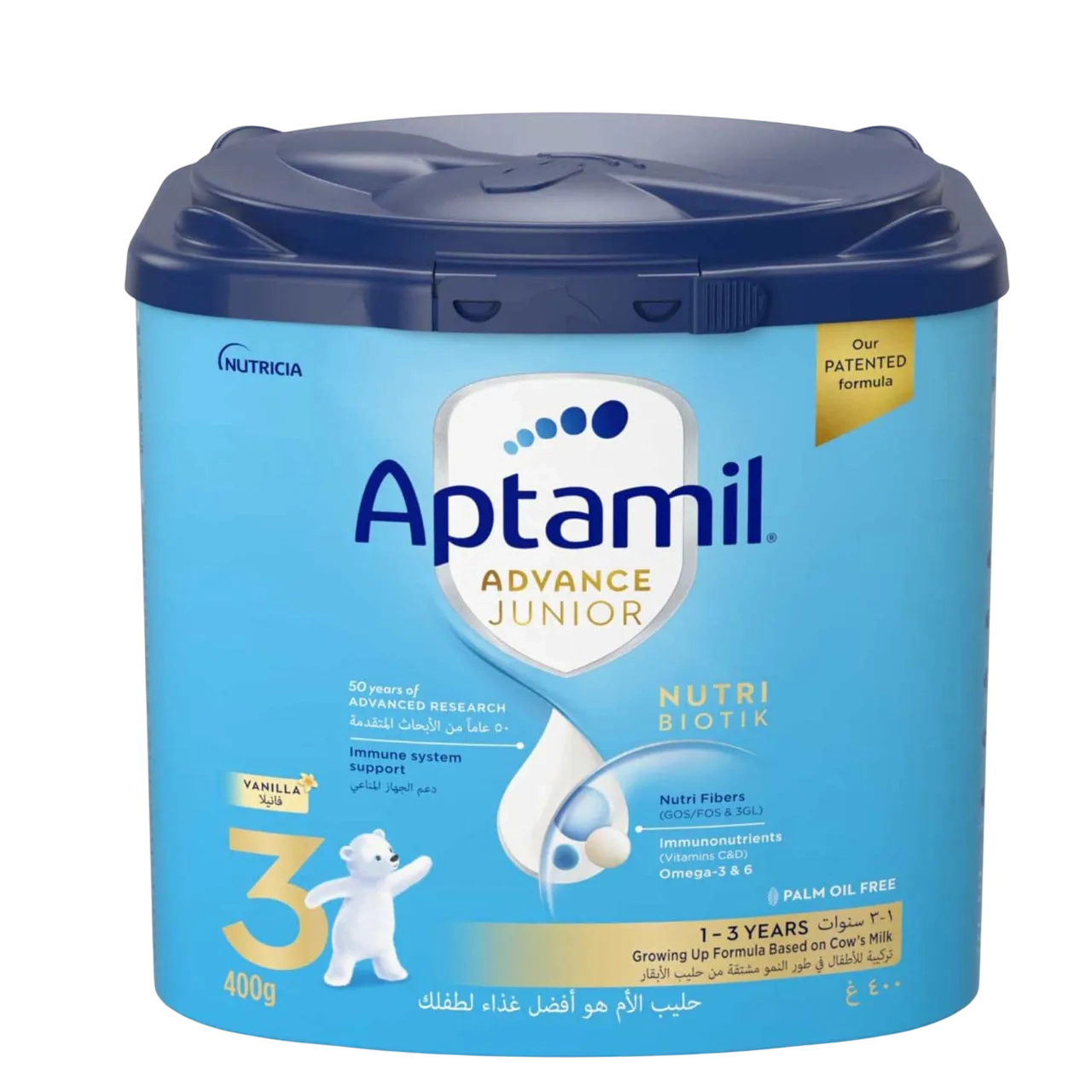 Aptamil Advance Junior Growing Up Milk Formula Palm Oil Free Stage 3 From 1 To 3 Years 400g