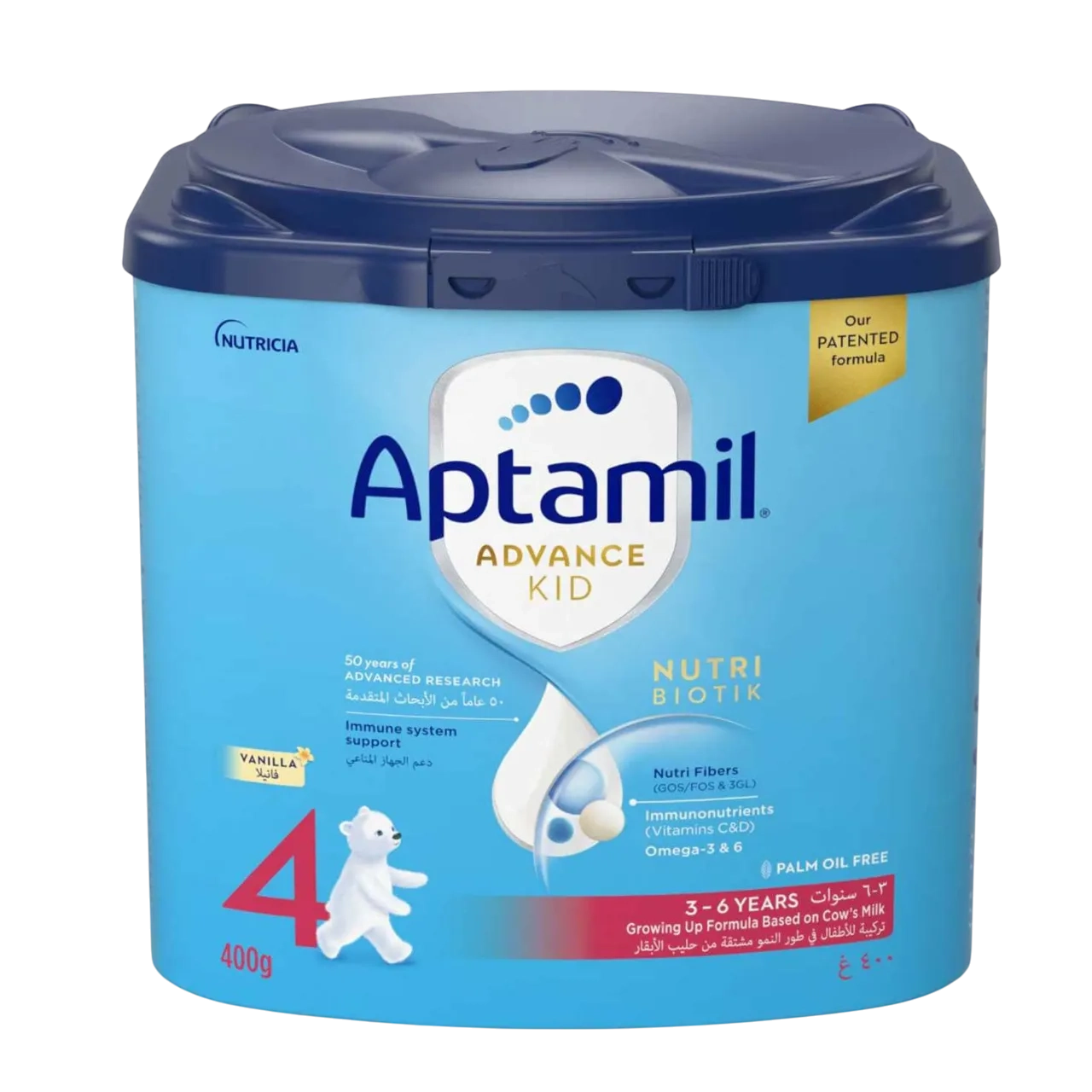 Aptamil Advance Kid Growing Up Milk Formula Palm Oil Free Stage 4 From 3 To 6 Years 400g