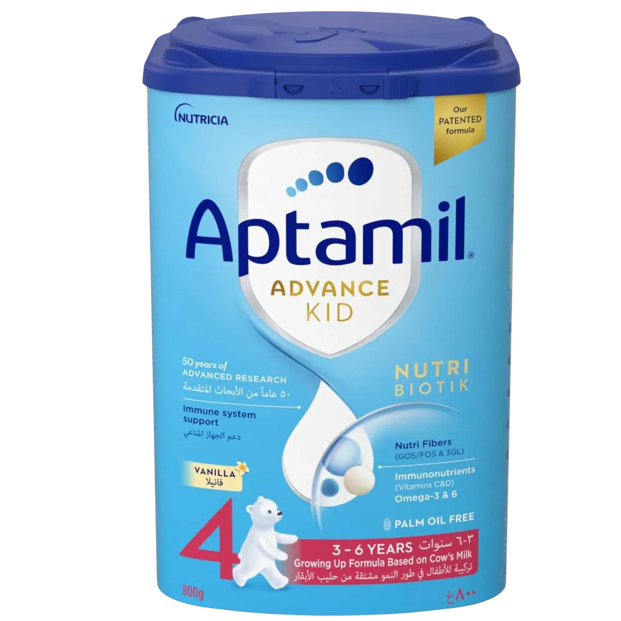 Aptamil Advance Kid Growing Up Milk Formula Palm Oil Free Stage 4 From 3 To 6 Years 800g