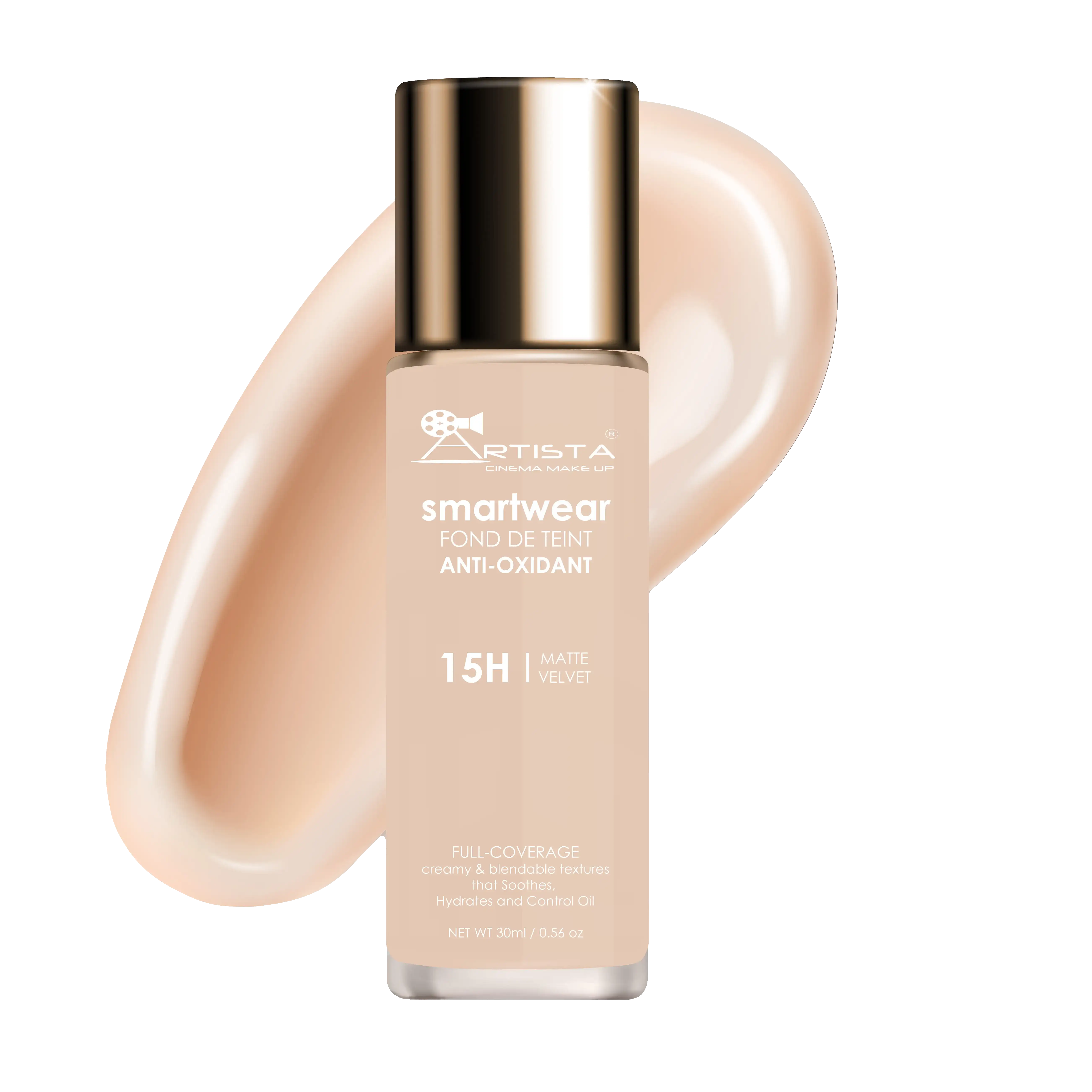 Artista Cinema Make Up Fond De Teint Smartwear Foundation Pro 15h Matte Velvet 01 Light