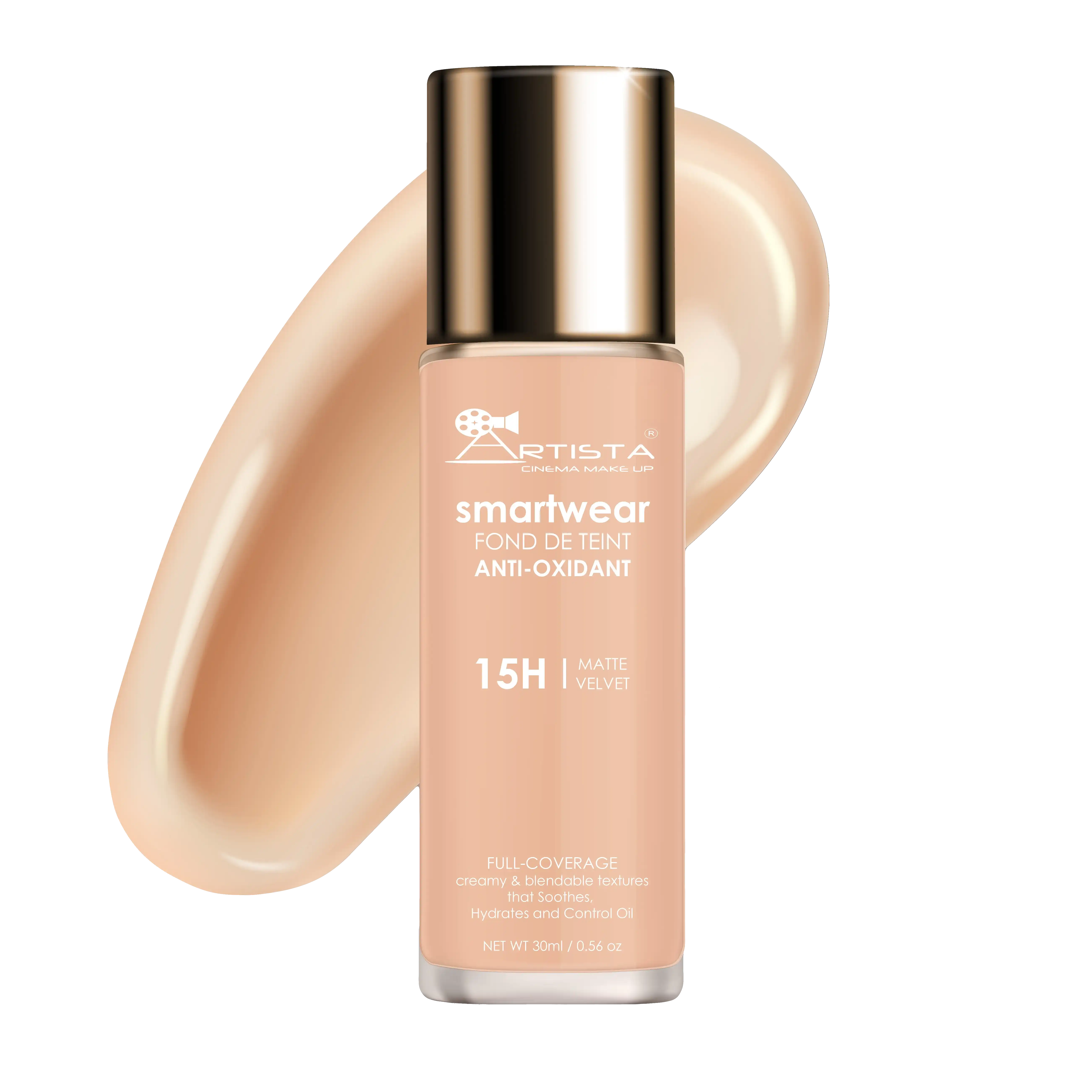 Artista Cinema Make Up Fond De Teint Smartwear Foundation Pro 15h Matte Velvet 02 Light Medium