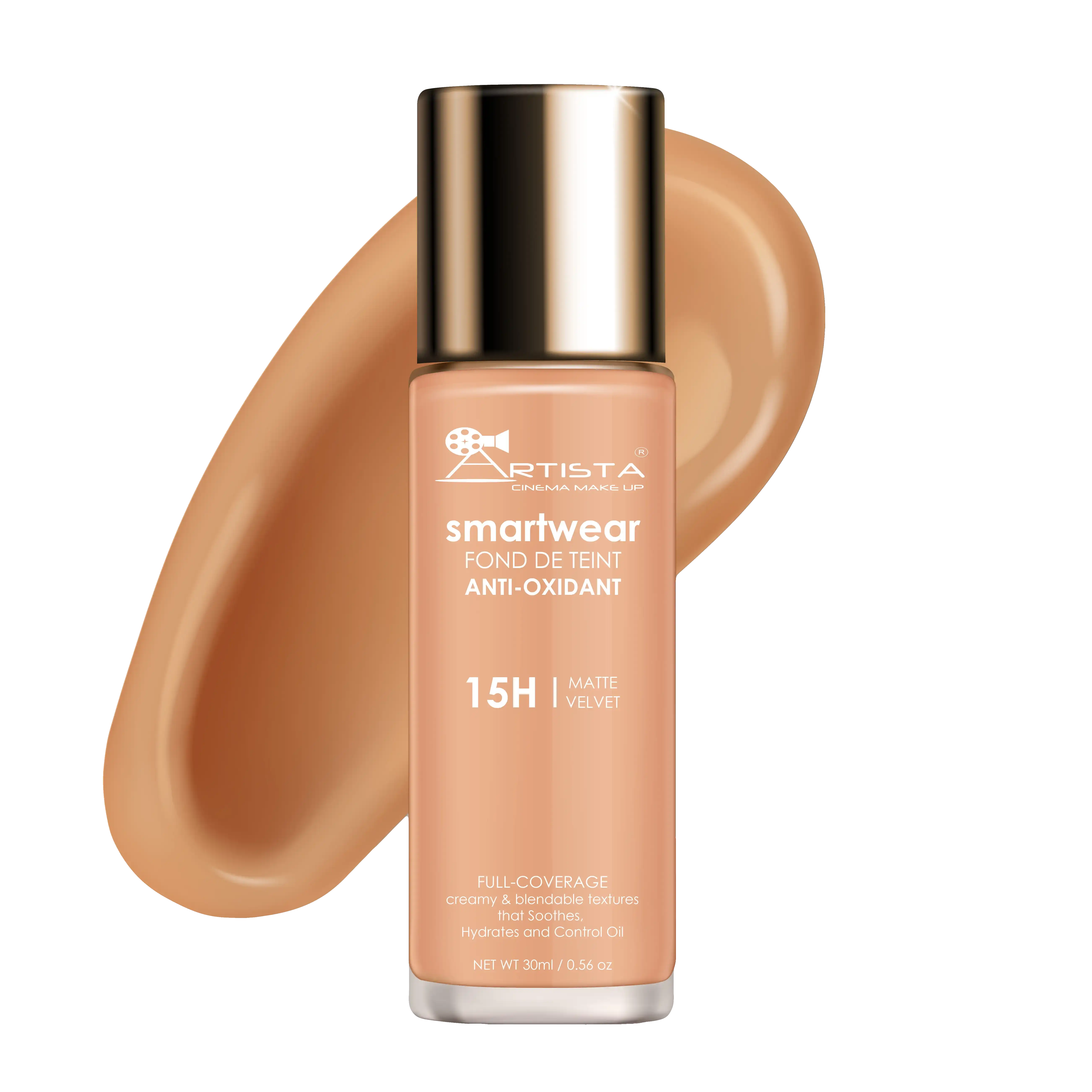 Artista Cinema Make Up Fond De Teint Smartwear Foundation Pro 15h Matte Velvet 05 Tan