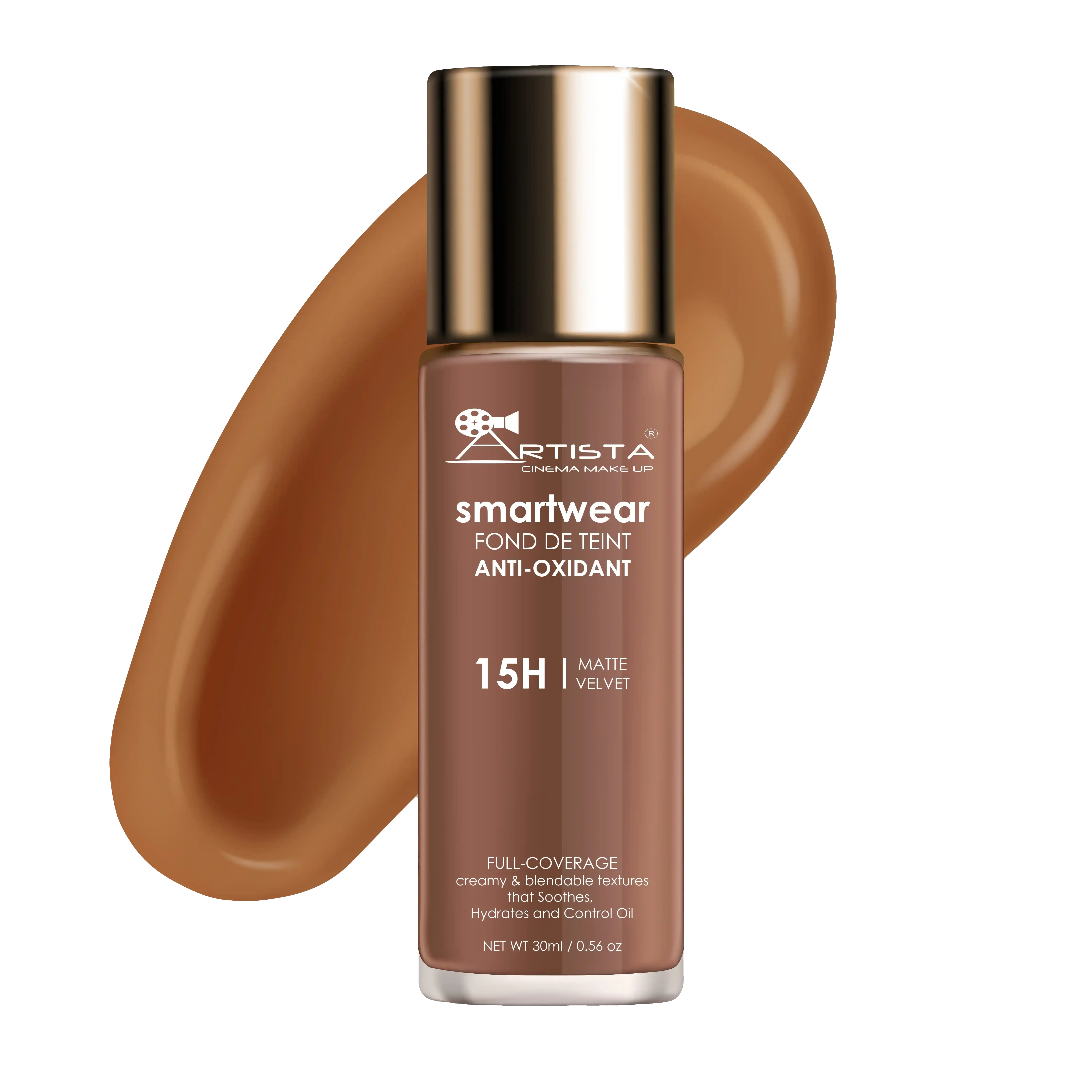 Artista Cinema Make Up Fond De Teint Smartwear Foundation Pro 15h Matte Velvet 08 Deep