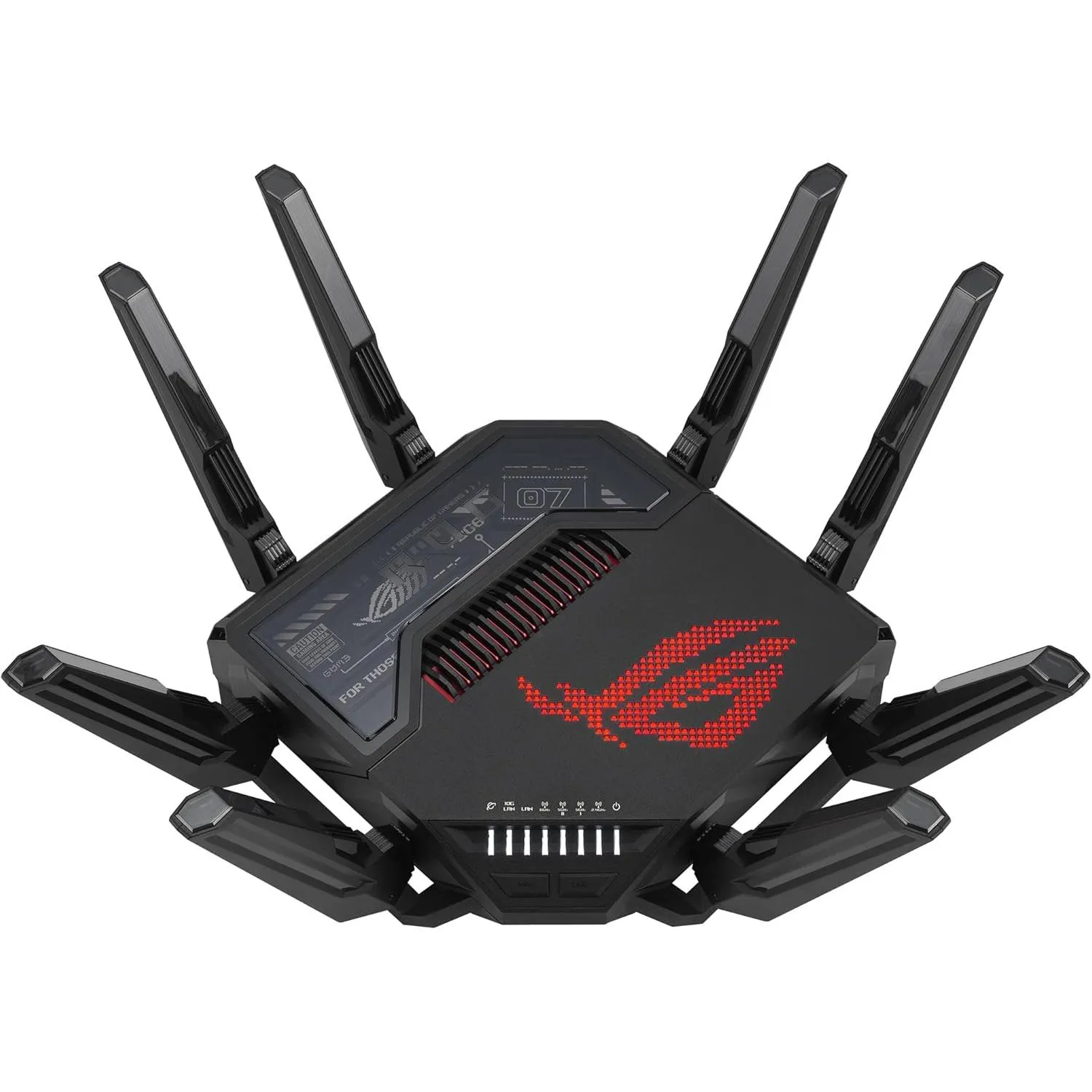Asus Rog Rapture Gt-be98 Quad-band Wifi 7 Aimesh Extendable Gaming Router, 25gbps, 320mhz, 4k-qam, Dual 10g Ports, Quad 2.5g Ports Black