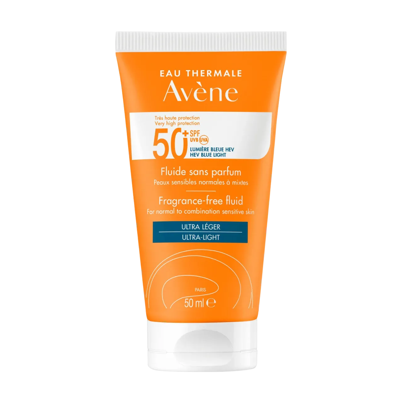 Avene Fragrance Free Spf50+ Fluid Sunscreen For Normal To Combination Skin 50Ml