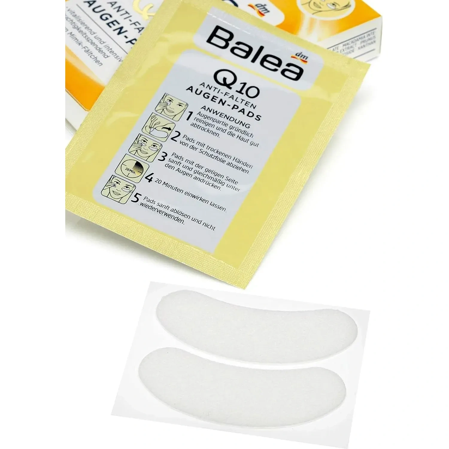 Balea Q10 Anti Wrinkle Eye Pads, 12 Pcs