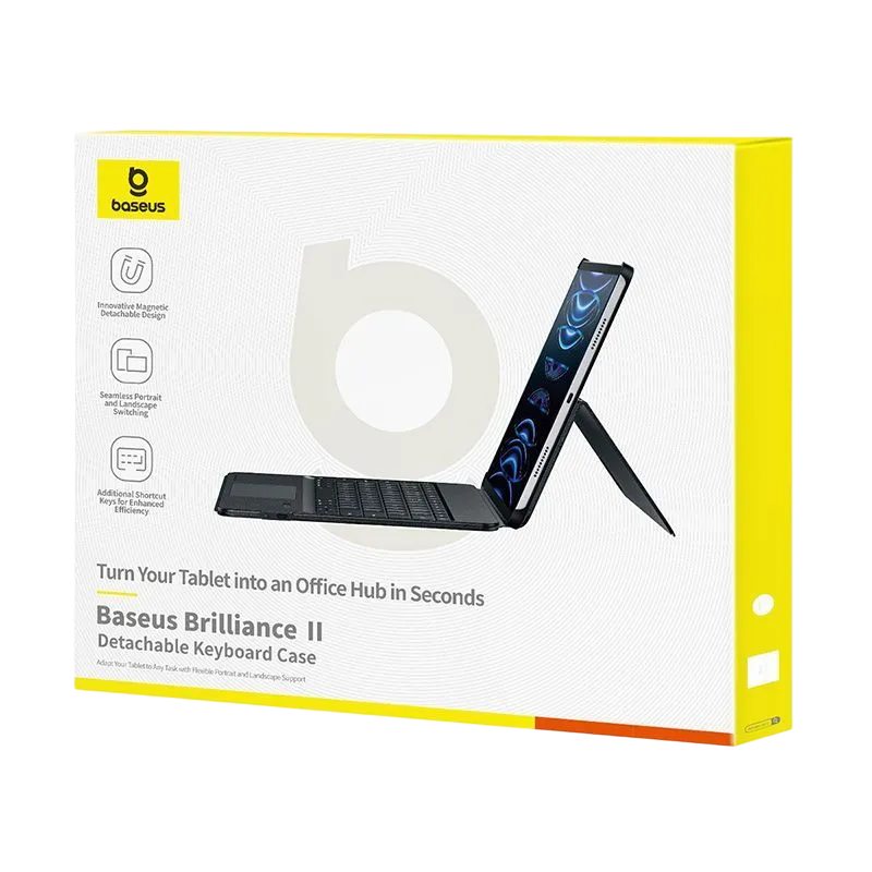 Baseus Brilliance 2 Detachable Keyboard Case For Ipad Pro/ Air 6 11-inch Cosmic Black P40165001121-00