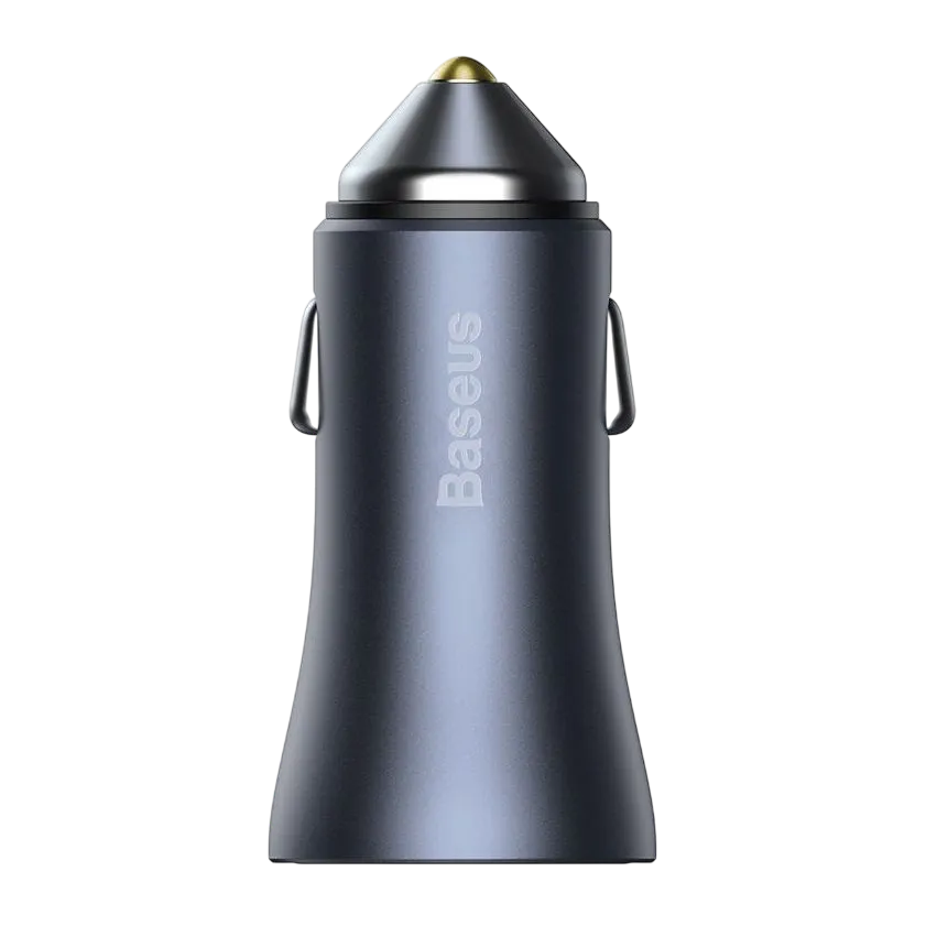 Baseus Golden Contactor Pro Dual Quick Charger Car Charger Usb-a + Usb-c 40w Dark Gray Tzccjd-b0g