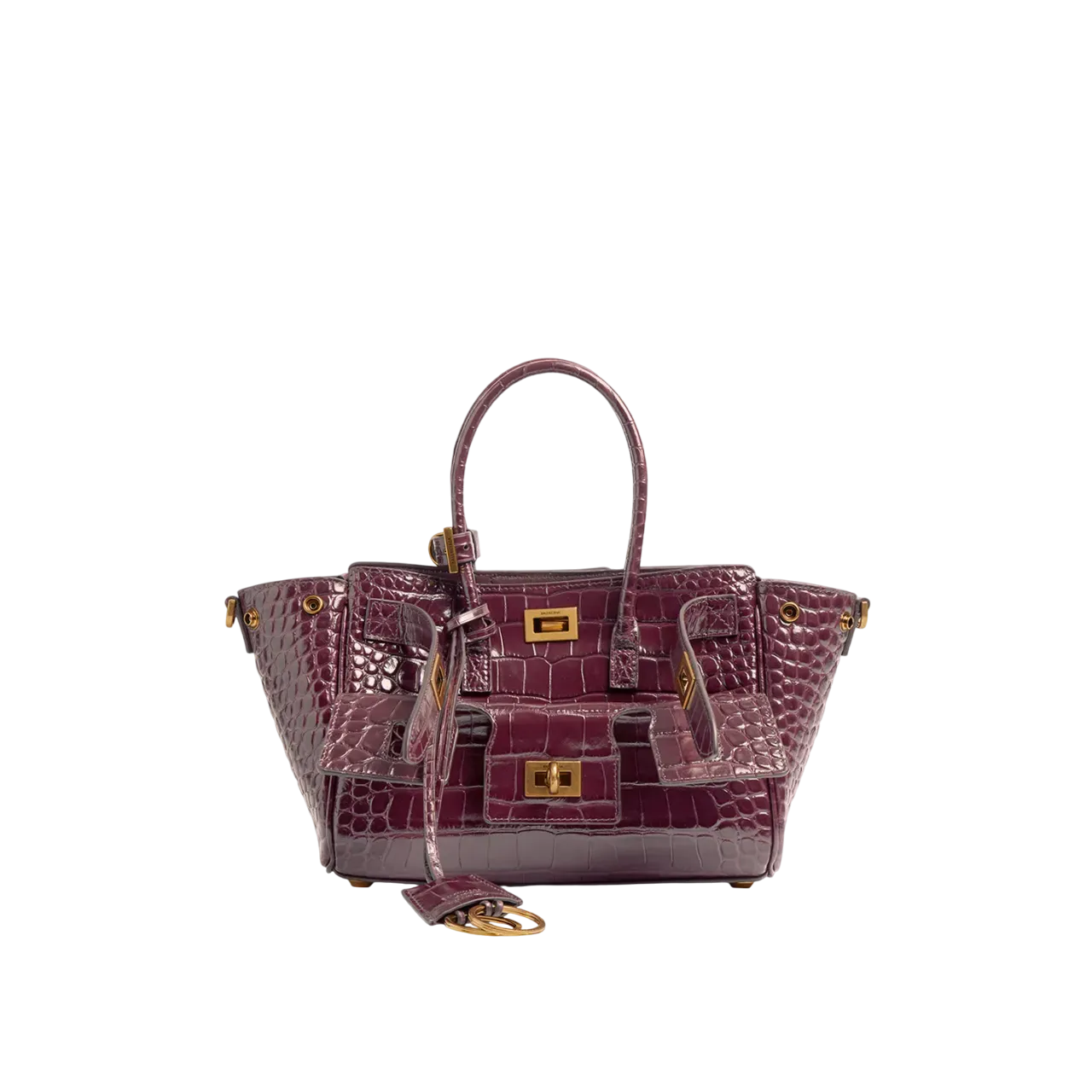 Balenciaga Bel Air Carry All Mini Bag Burgundy