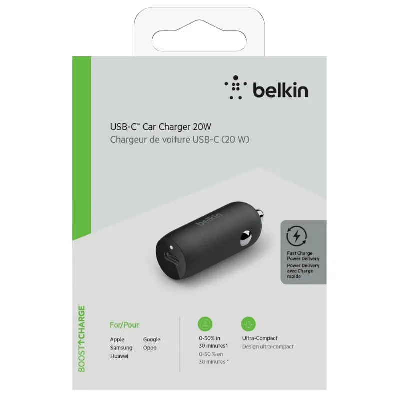 Belkin 20w Car Charger Standalone Black