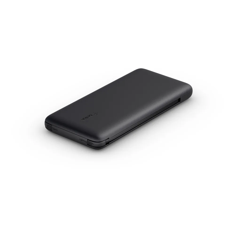 Belkin Boost Charge 10k Pd Power Bank With Integrated Lightning Plus Usb-c Black