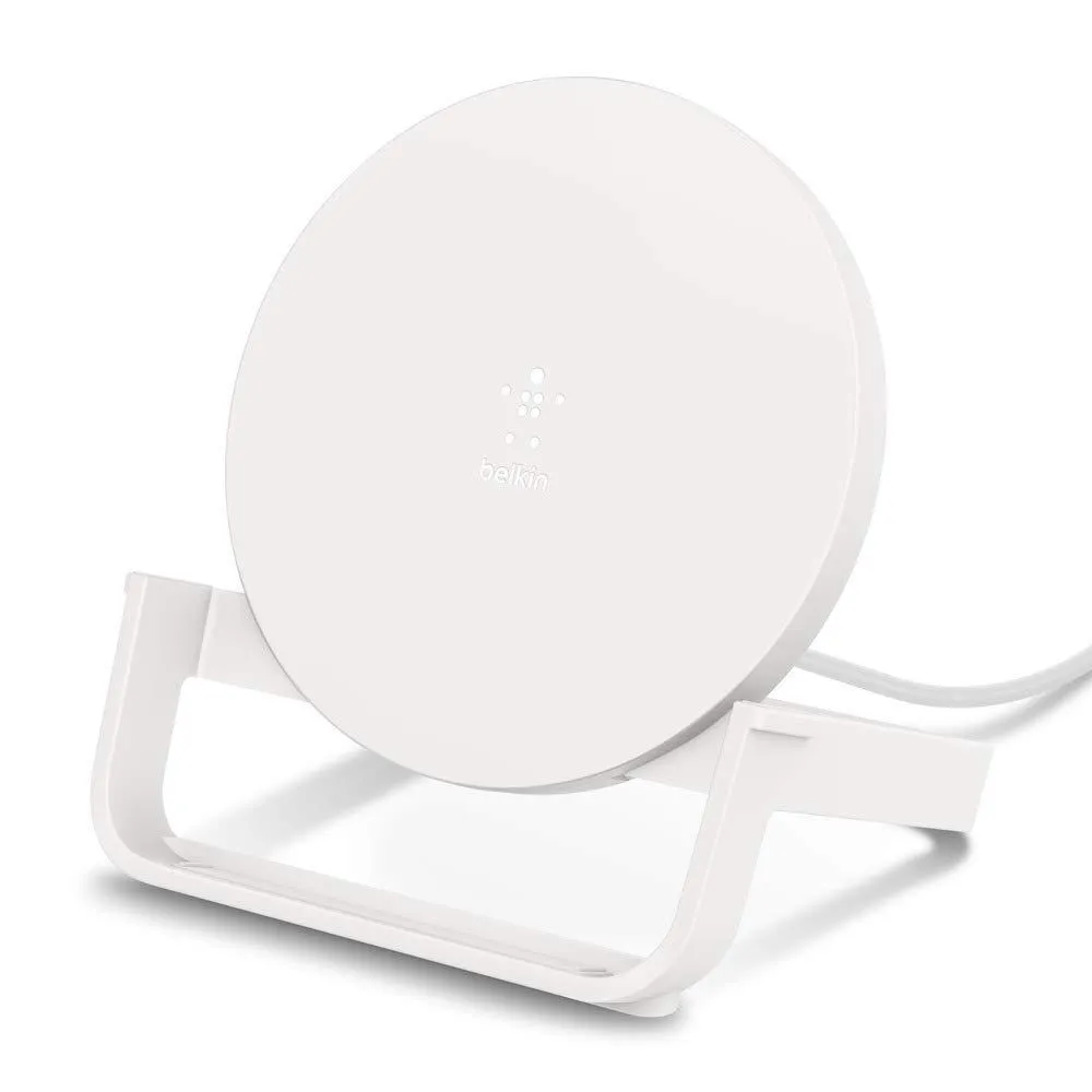 Belkin Boost Charge 10w Wireless Charging Stand With Bluetooth Speaker White
