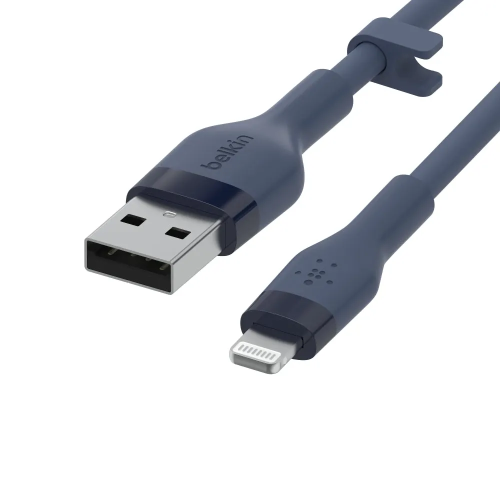 Belkin Boost Charge Flex Usb-a To Lightning Cable 1 Meter - Mfi Certified, 25x More Heavy Duty, Includes Cable Clip Blue